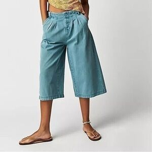 Free People Hard Rain Gaucho Pants NWOT